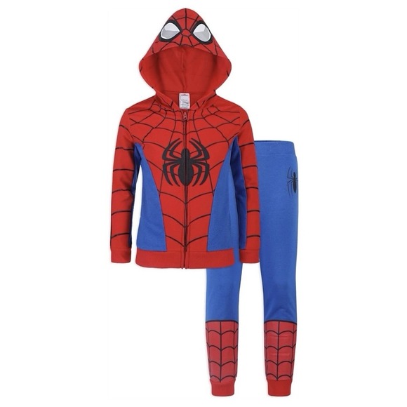 Marvel Other - Marvel Spider-Man Miles Morales & Venom Boys Zip Up Hooded Sweatshirt/Pant 14/16